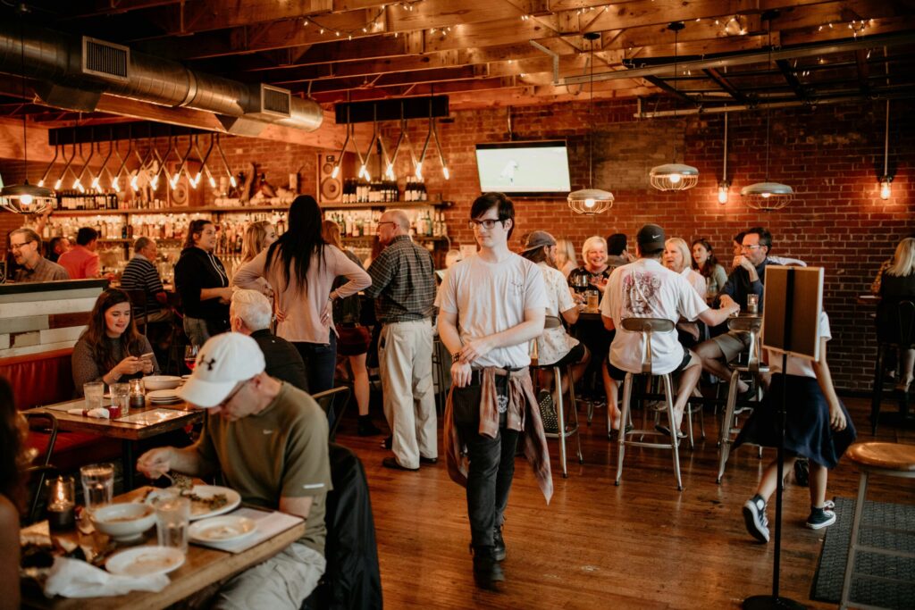 Busy restaurant calculating fica tip credit