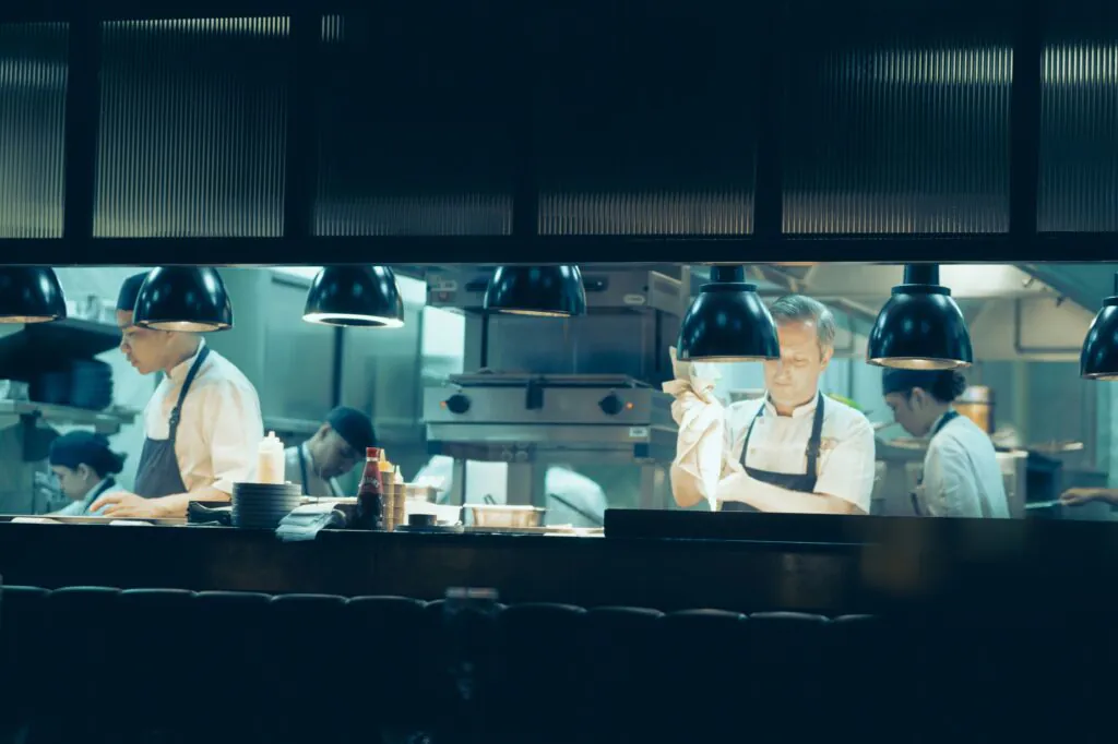 Chef's in a busy kitchen